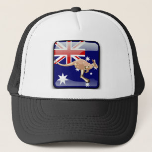 Australian glossy flag trucker hat