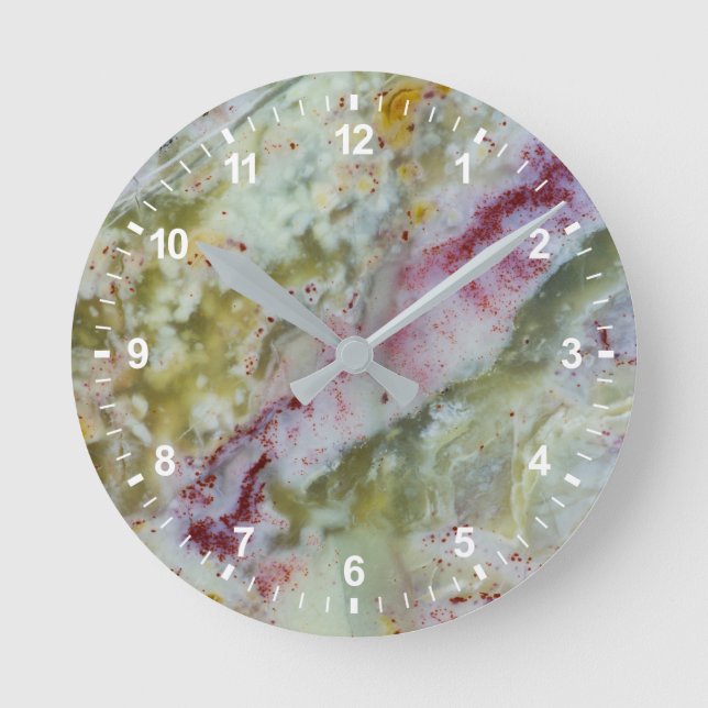 Australian Green Opalite Round Clock (Front)