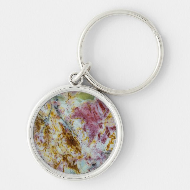 Australian Green Opalite Slab Key Ring (Front)