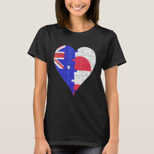 Australian Greenlandic Flag Heart T-Shirt