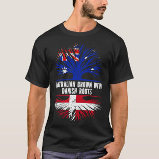 Australian Grown with danish Roots Australia Flag T-Shirt