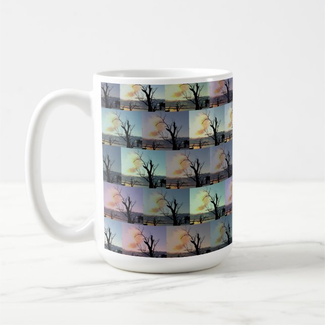Australian Gum Tree Abstract Art, Coffee Mug (Left)