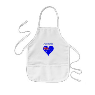 Australian heart kids apron
