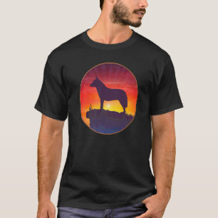 Australian Heeler Cattle Dog Sunset T-Shirt