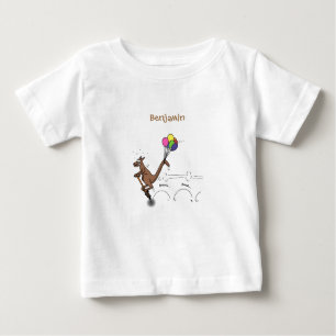 Australian humour kangaroo cartoon illustration baby T-Shirt