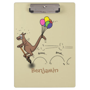 Australian humour kangaroo cartoon illustration clipboard