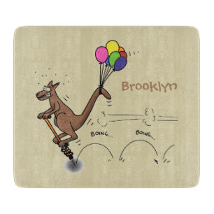 Australian humour kangaroo cartoon illustration cutting board