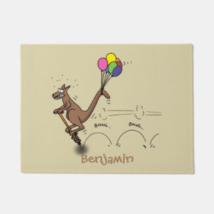 Australian humour kangaroo cartoon illustration doormat
