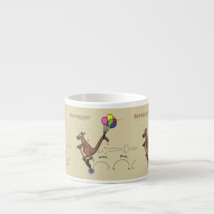 Australian humour kangaroo cartoon illustration espresso cup