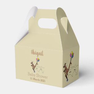 Australian humour kangaroo cartoon illustration favour box