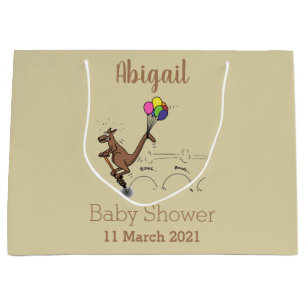 Australian humour kangaroo cartoon illustration large gift bag
