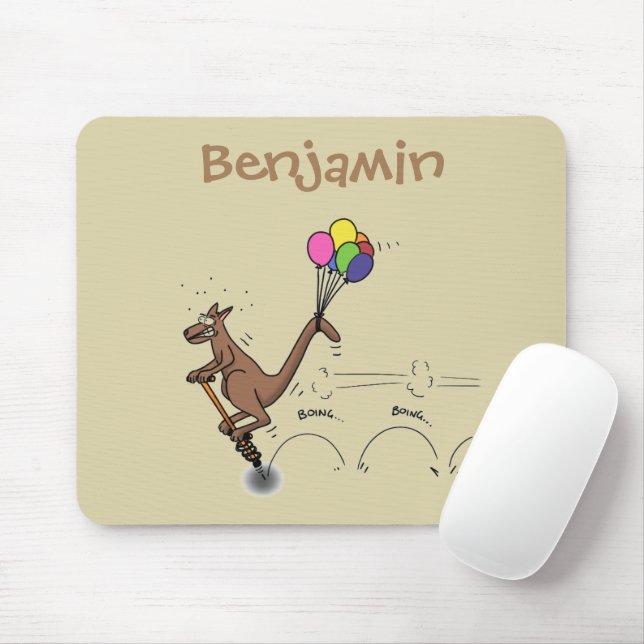 Australian humour kangaroo cartoon illustration mouse pad (With Mouse)
