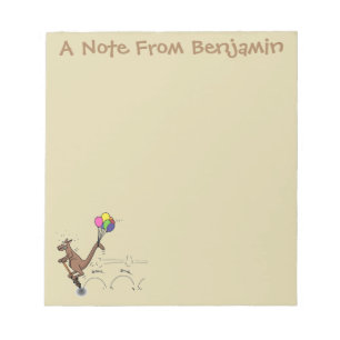 Australian humour kangaroo cartoon illustration notepad