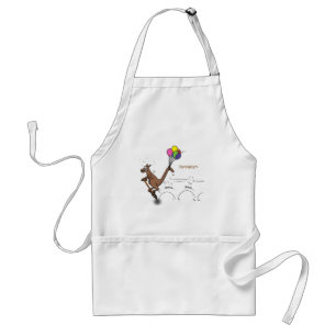 Australian humour kangaroo cartoon illustration standard apron