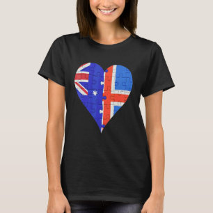 Australian Icelandic Flag Heart T-Shirt