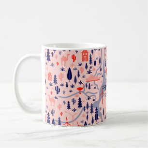 Australian icons, seamless decorative pattern. coffee mug