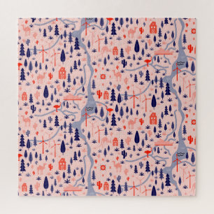 Australian icons, seamless decorative pattern. jigsaw puzzle