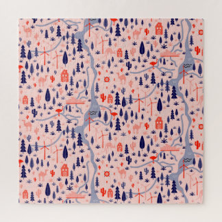 Australian icons, seamless decorative pattern. jigsaw puzzle