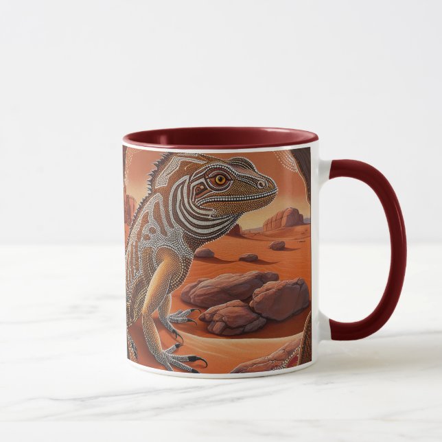 Australian Iguana Lizard Wildlife Scene Mug (Right)