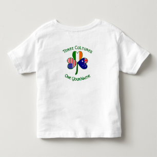 Australian Irish American Shamrock Personalised Toddler T-Shirt
