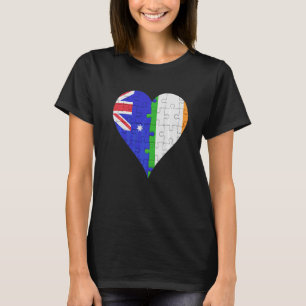 Australian Irish Flag Heart T-Shirt