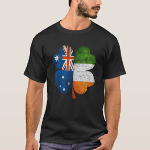 Australian Irish Shamrock Australia Ireland Flag T-Shirt