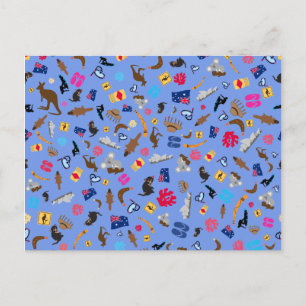 Australian items, what is Austalia famous for Postcard