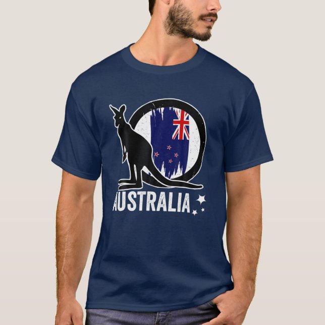 Australian Kangaroo,Amazing Australian Outback Ani T-Shirt (Front)