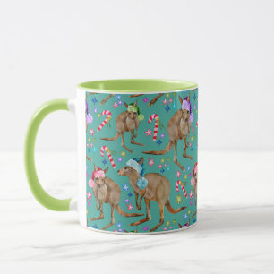 Australian Kangaroo Christmas Mug