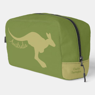 Australian Kangaroo Custom Name & Colour Dopp Kit