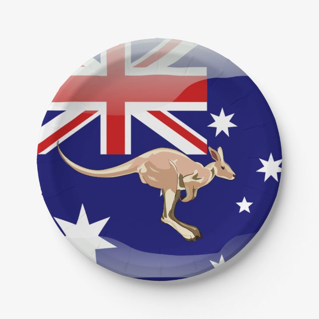 Australian kangaroo paper plate (Front)