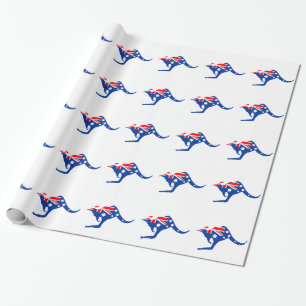Australian Kangaroo Wrapping Paper