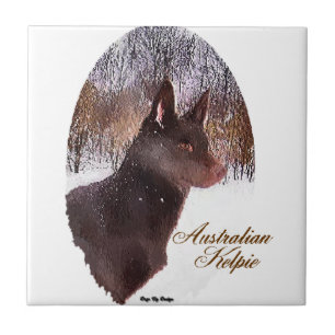 Australian Kelpe Art Tile
