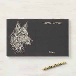Australian Kelpie Abstract Art Dog Name Post-it Notes