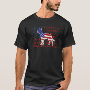 Australian Kelpie American Flag 4th Of July For Me T-Shirt