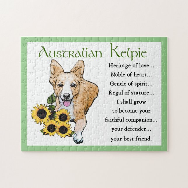 Australian Kelpie Art Jigsaw Puzzle (Horizontal)