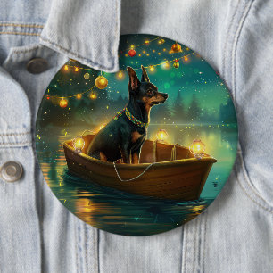 Australian Kelpie Christmas Festive Voyage 6 Cm Round Badge