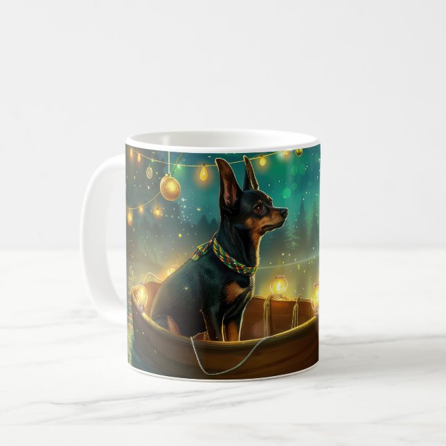 Australian Kelpie Christmas Festive Voyage Coffee Mug (Front Left)
