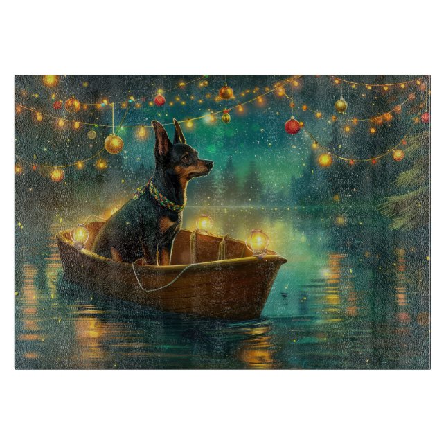 Australian Kelpie Christmas Festive Voyage Cutting Board (Front)