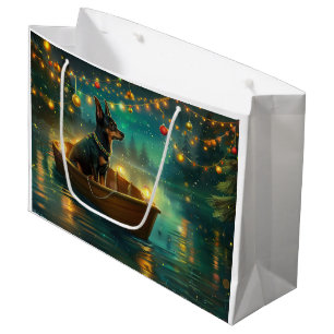 Australian Kelpie Christmas Festive Voyage Large Gift Bag