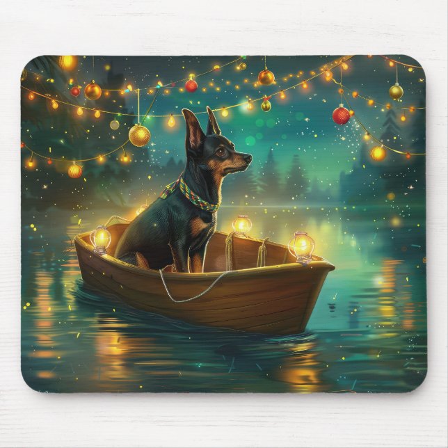 Australian Kelpie Christmas Festive Voyage Mouse Pad (Front)