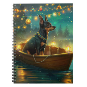 Australian Kelpie Christmas Festive Voyage Notebook