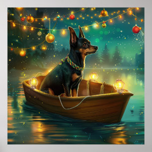 Australian Kelpie Christmas Festive Voyage Poster