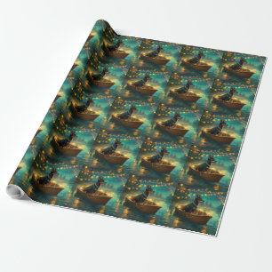 Australian Kelpie Christmas Festive Voyage Wrapping Paper