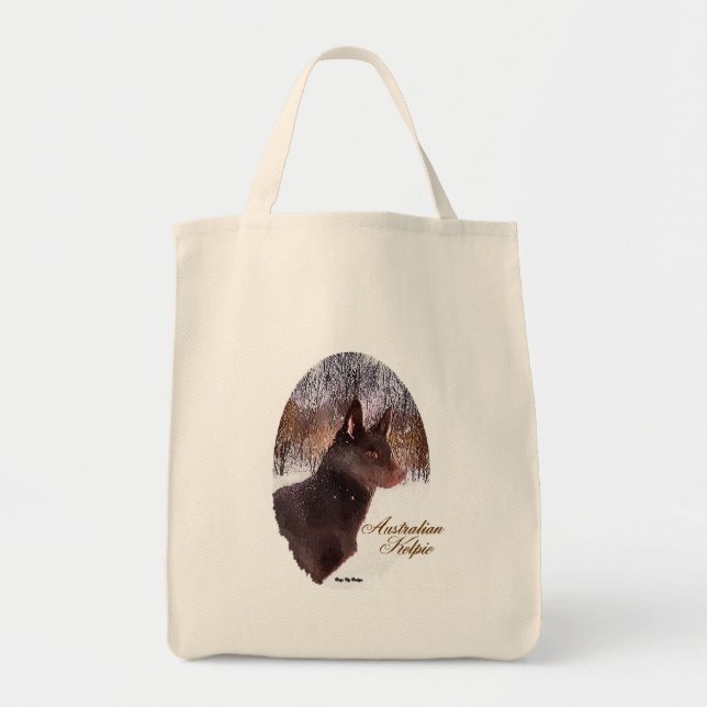 Australian Kelpie Christmas Gifts Tote (Front)
