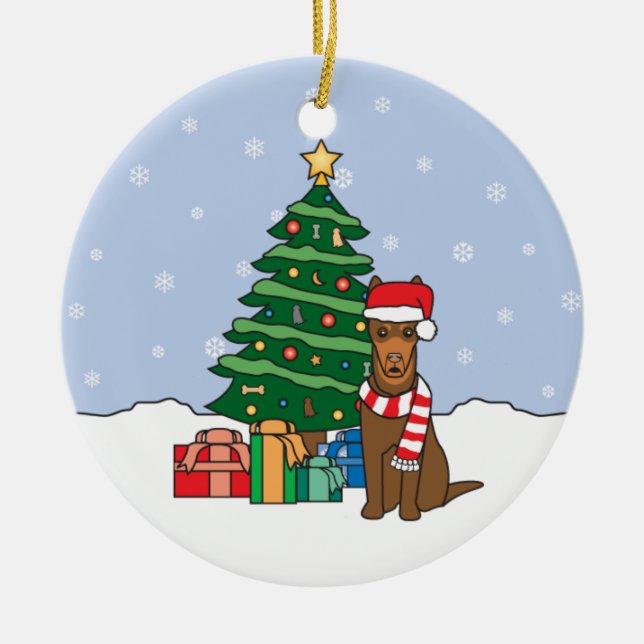 Australian Kelpie Christmas Ornament (Front)