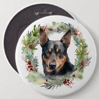 Australian Kelpie Christmas Wreath Festive Pup 