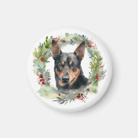 Australian Kelpie Christmas Wreath Festive Pup 