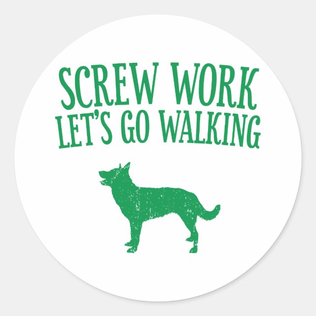 Australian Kelpie Classic Round Sticker (Front)