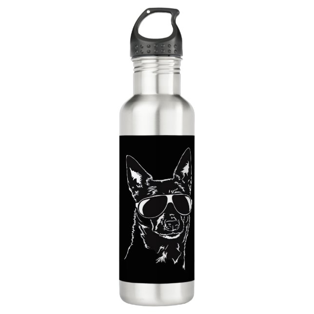 Australian Kelpie cool dog sunglasses Classic T-Sh 710 Ml Water Bottle (Front)
